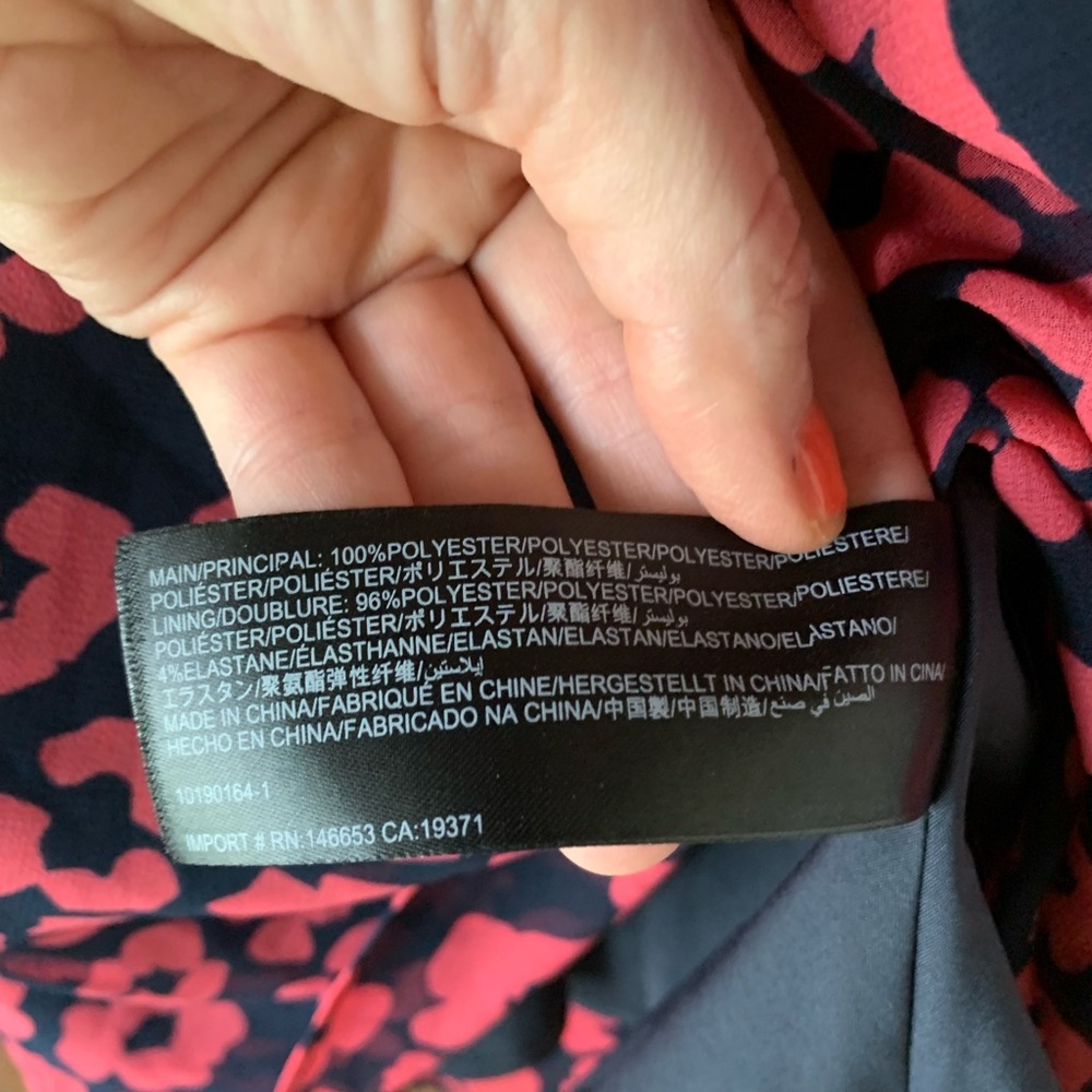 C/MEO Collective | So Settled Navy Pink Print Midi Dress Large - Picture 7 of 8
